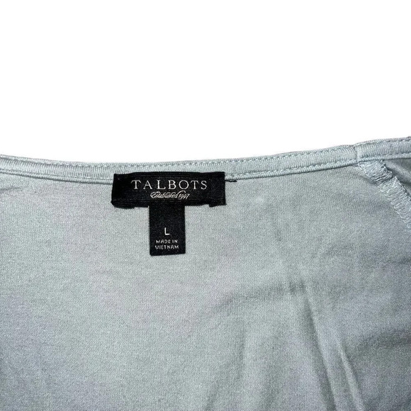 Talbots Women's Size Large Light Teal Blouse - Picture 2 of 3